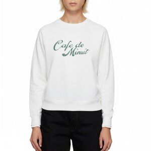 PrettyLittleThing Crewneck Classic Cream Sweatshirt Top with French Script